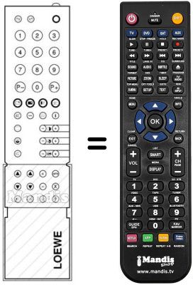 Télécommande équivalente Loewe CONTUR 763 SAT